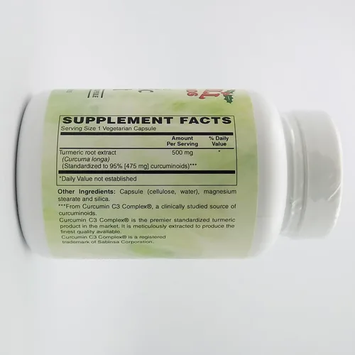 Vista 2 de Holly Hill Health Foods, Extracto de cúrcuma estandarizado, 120 cápsulas vegetarianas