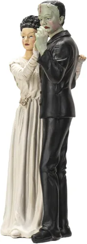 Vista 4 de Pacific Giftware Frank and Bride Dancing Figurine, estatua gótica coleccionable de Frankenstein, 5.25 x 5 x 12 pulgadas