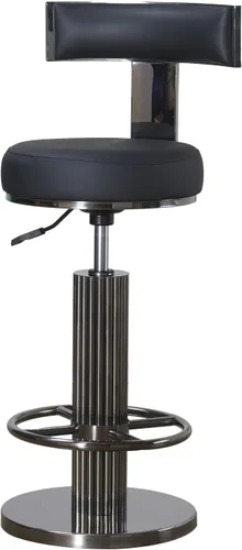 Vista 14 de FUNROLUX Gold Bar Stools, Adjustable Swivel Counter Height Barstools Black Negro