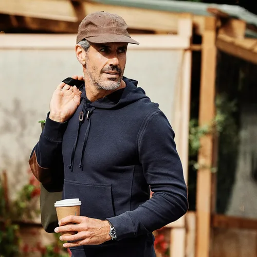 Vista 8 de Huckberry Sombrero de lona encerada de 6 paneles para hombre, altamente resistente al agua para protección