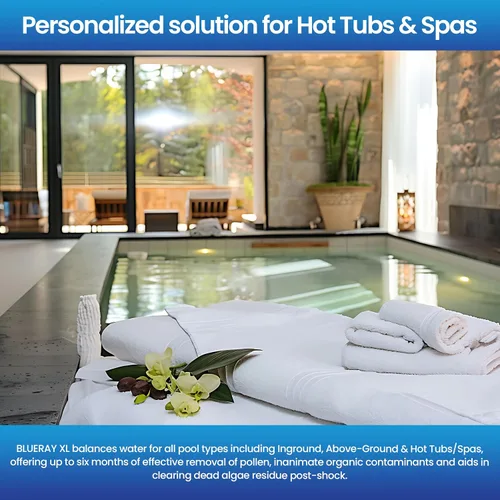 Vista 3 de Purificador mineral XL Purple & Catalyst™ - Clarificador de agua para jacuzzis y piscinas con paquete mineral y ionizador de cobre - Unidad