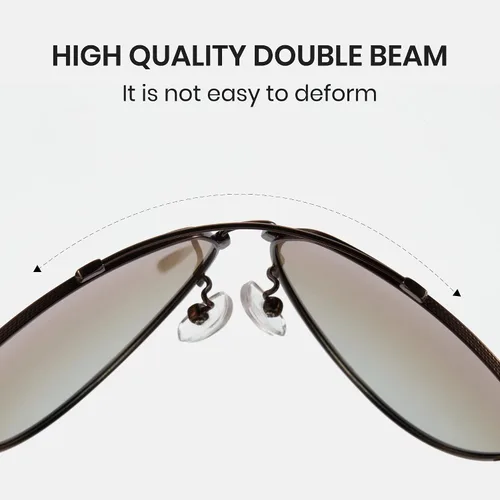 Vista 5 de Cyxus Aviator Polarized Sunglasses Men Women,Metal Frame Spring Temples Vintage Retro Style Beach Driving 1048