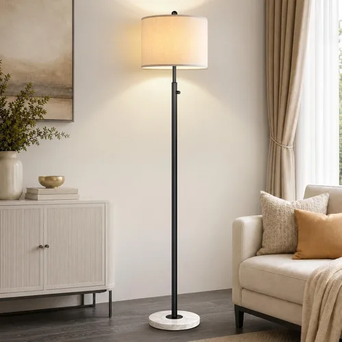 Vista 9 de Nintiue 【Actualizado】 Lámpara de pie regulable para sala de estar, bombilla LED de 11W incluida, lámpara de pie moderna, lámpara de pie alta