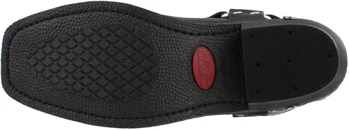 Vista 7 de Dingo Mens Chopper Square Toe Casual Botas Mid Calf - Negro