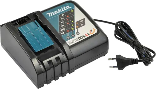 Vista 5 de Makita DC18RC Cargador 7.2-18V salida, 120V entrada, nuevo Cargador rápido óptimo, iones de litio de 18 V, refrigeración de ventilador