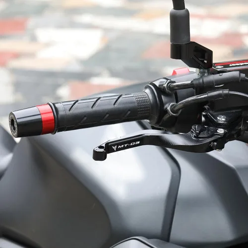 Vista 2 de Palancas de embrague de freno corto para motocicleta compatibles con Yamaha MT-03 2018-2022 2023 2024 2025 Palancas delanteras más cortas Manijas