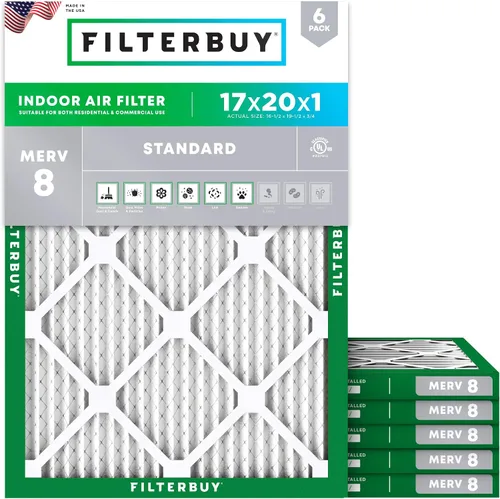 Vista 20 de Filterbuy Filtro de aire 8x14x1 MERV 8 Defensa contra el polvo y la alergia