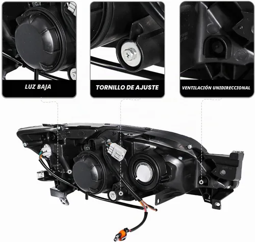 Vista 4 de SOCKIR - Conjunto de faros delanteros halógenos compatible con Subaru Impreza WRX Outback Sport 2008-2011, faro proyector con carcasa cromada