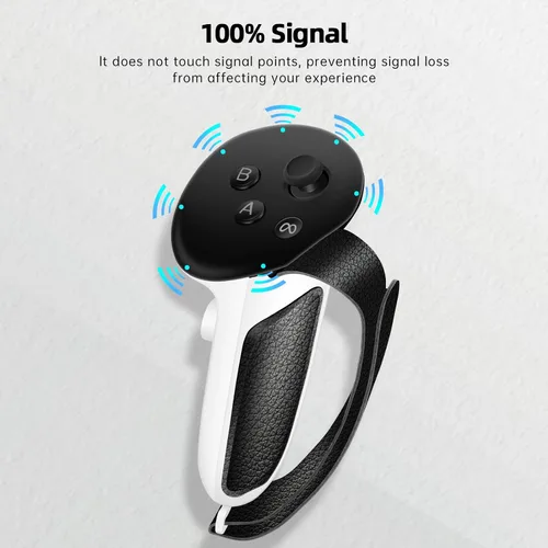Vista 5 de Controller Grips Compatible with MetaOculus Quest 3 Accessories,Non-Slip Handle Cover, Grips Cover with Adjustable Knuckle Straps,Fit Official