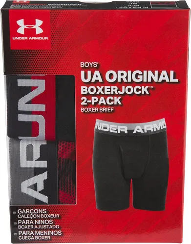 Vista 2 de Under Armour Calzoncillos tipo bóxer de rendimiento para niños, ligeros y suaves y elásticos