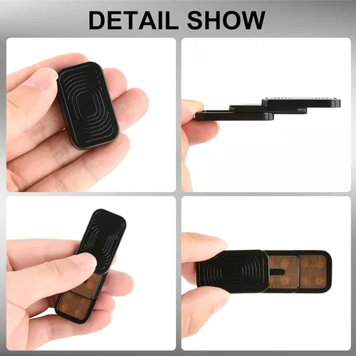Vista 5 de Juguetes de metal para adultos EDC Fidget Slider magnético TDAH Juguetes para adultos para ansiedad y estrés aliviar el autismo, accesorios de Negro