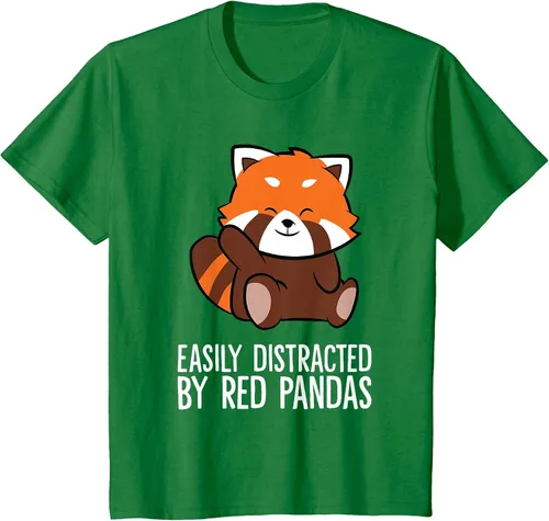 Vista 26 de Red Panda Love Easily Distracted By Red Pandas T-Shirt Asphalt Grey