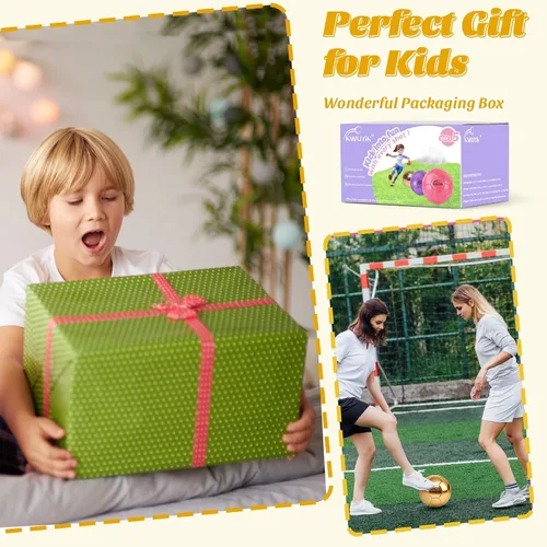 Vista 8 de Balón de fútbol de talla 3, 4, 5, con purpurina rosa, dorado, morado, con bomba, pelota de fútbol juvenil para niños pequeños, balón de fútbol