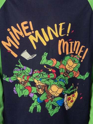 Vista 3 de Nickelodeon - Conjunto de pijama de pizza para niños con diseño de tortugas ninja