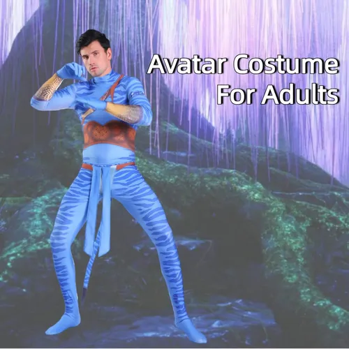 Vista 2 de LG LOUIS GARDEN Disfraz de Avatar para niños, disfraz de anime para Halloween, cosplay, medias y trajes de escenario para niños