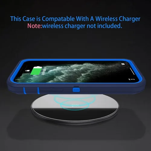 Vista 6 de I-HONVA Funda para iPhone 11 Pro a prueba de golpes, a prueba de polvo y caídas, 3 capas de protección de cuerpo completo sin protector de pantalla