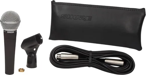 Vista 13 de Micrófono dinámico profesional Shure SM58 Pro con cable XLR de 25 pies - Micrófono cardioide para estudio profesional y actuación en vivo