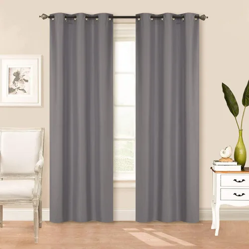 Vista 11 de Better Home Style 2 paneles de cortinas aisladas para cualquier ventana con ojales y ojales 100% opacos, color liso, 2 paneles de 36 pulgadas