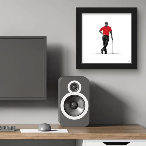 Vista 5 de Gallery Pops Tiger Woods - Arte de pared con enfoque, versión enmarcada negra, 12 x 12 pulgadas