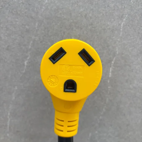 Vista 9 de Adaptador RV de 50 amperios a 30 amperios, NEMA 14-50P macho a TT-30R Dogbone - Cable convertidor eléctrico con indicador de alimentación LED