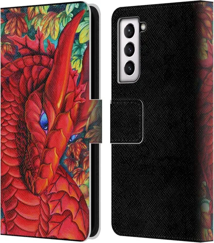 Vista 288 de Head Case Designs Officially Licensed Carla Morrow Galactic Entrancement Dragons Leather Wallet Case Compatible with Samsung Galaxy A07 4G