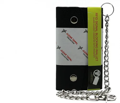 Vista 7 de J T C JUZAR TAPAL COLLECTION Billetera de cuero plegable para hombre con ventana de identificación y bolsillo con cremallera, hecha a mano, gruesa