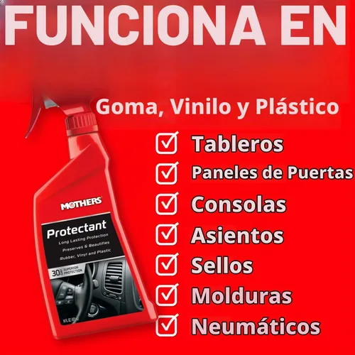 Vista 5 de Mothers cera líquida 5, Plastic Long-Lasting UV Protection for Rubber, Vinyl & Plastic, Shields Dash, Trim, Bumpers & Tires from Fading, Cracking