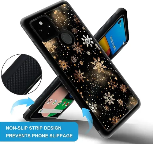 Vista 1560 de Compatible con Google Pixel 4A 5G Mobile Case Creative Acrylic Panel trasero Silicona Protección Grip especialmente diseñado para Google Pixel 4A 5G