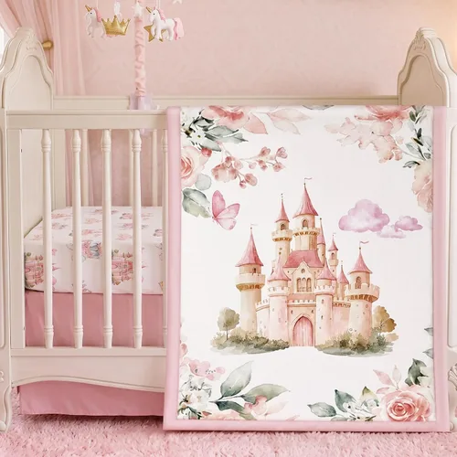 Vista 10 de Hahafelt - Juego de ropa de cama para cuna de bebé, 3 piezas Verde