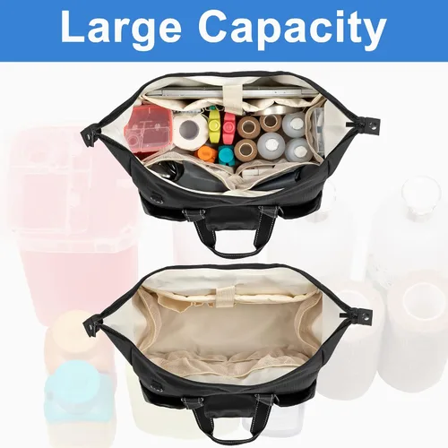 Vista 10 de Damero Bolsa de enfermera con funda para laptop para el trabajo y el cuidado del hogar, estudiantes de medicina