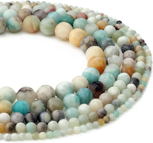 Vista 43 de Zenkeeper 116 piezas cuentas de piedra de sangre africana para hacer joyería 6 MM cuentas sueltas de piedras preciosas de sangre africana