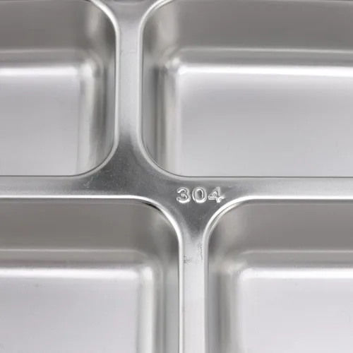 Vista 8 de Lonchera portátil de acero inoxidable 304 Bento Box Lunch Containers Caja de almacenamiento de alimentos con 4 compartimentos vajilla