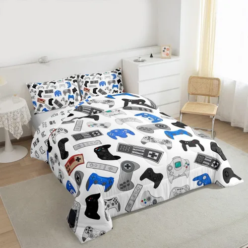 Vista 138 de Erosebridal Juego de edredón de hojas de cannabis, juego de ropa de cama de marihuana con estampado colorido de plantas, decoración bohemia de 2
