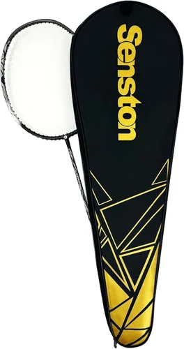 Vista 5 de Senston Funda para raqueta de bádminton con correa ajustable para el hombro Negro