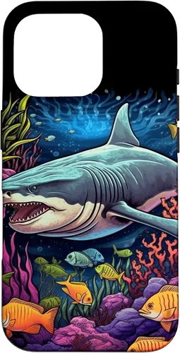 Vista 20 de iPhone 16 Tiger Shark Sea Ocean Underwater Shark Lover Case