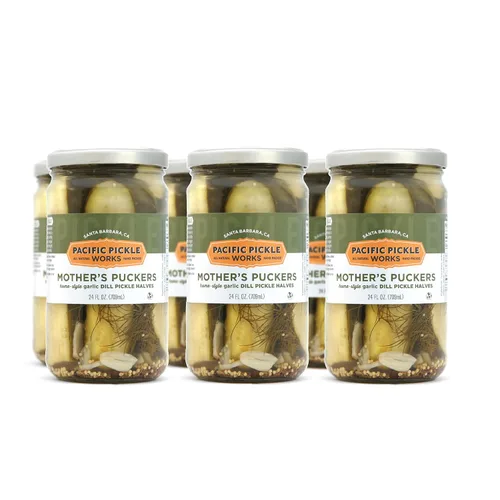 Vista 12 de Mother's Puckers – Eneldo de ajo clásico estilo casero – Mitades de pepinillo gourmet crujientes y crujientes – sin OMG, Kosher, sin azúcar, tarro