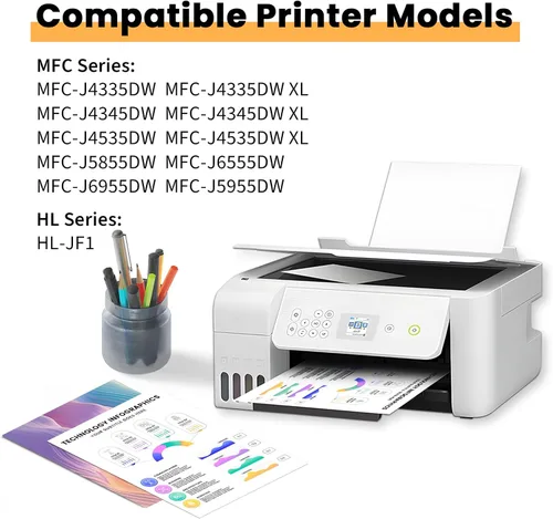 Vista 3 de LC406 - Cartucho de tinta de repuesto para Brother LC406 LC406XL LC 406 XL, compatible con Brother MFC-J4335DW MFC-J4535DW MFC-J5855DW MFC-J6555DW