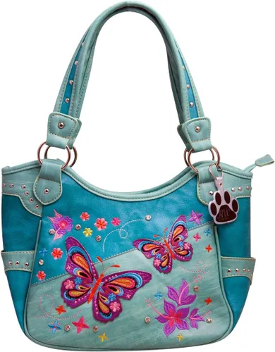 Vista 2 de HW Collection Juego de cartera de hombro con diseño de mariposa para mujer