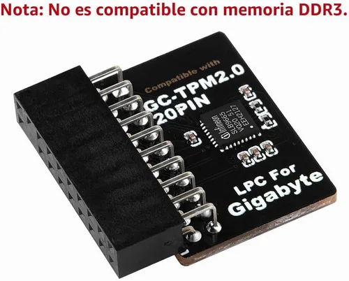 Vista 3 de TPM2.0 Módulo LPC 20Pin Módulo con Infineon SLB9665 para Gigabyte Motherboard Compatible con GC-TPM2.0