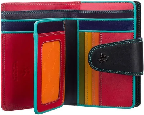 Vista 4 de SP31 Cartera plegable de cuero suave multicolor, Negro -, Billetera plegable