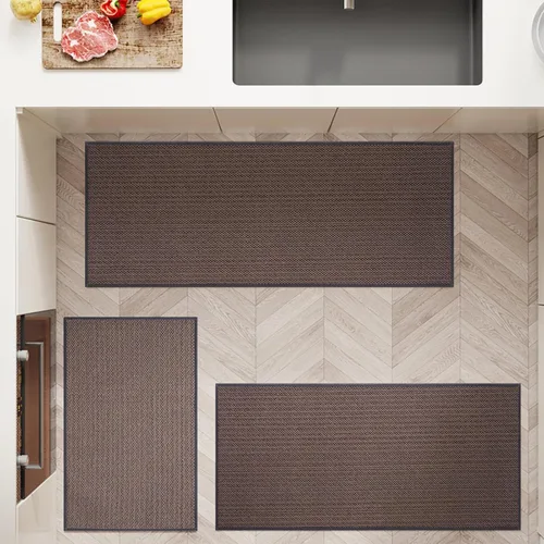 Vista 9 de Alfombras y tapetes de cocina lavables antideslizantes de goma natural para suelos de cocina, piso delantero del fregadero, pasillo, lavandería Beige