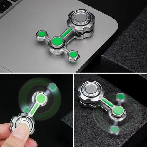 Vista 7 de Juguete giratorio de metal para niños y adultos, juguete de escritorio giratorio de mano, juguete sensorial para aliviar la ansiedad y el estrés