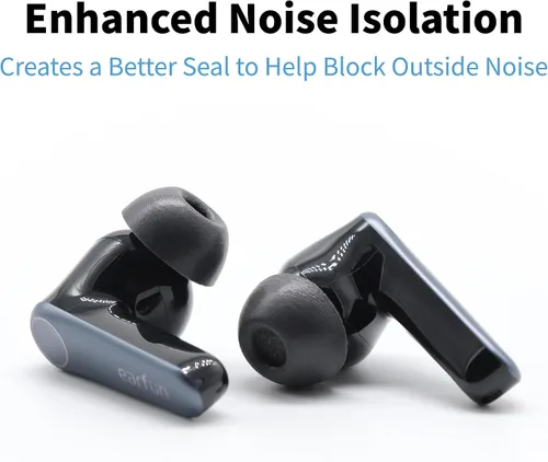 Vista 5 de Comply TW-300-B TrueGrip MAX - Puntas de auriculares de espuma viscoelástica para Beats Studio Buds Plus +, EarFun, Soundcore y más Máxima