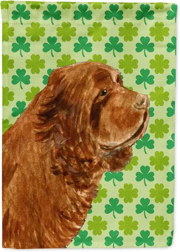 Vista 306 de Caroline's Treasures SS4442GF Affenpinscher Bandera de jardín con retrato de trébol del día de San Patricio para buzón, bandera decorativa