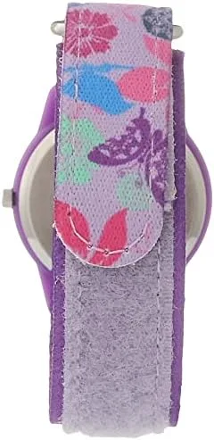 Vista 2 de Disney Reloj analógico de cuarzo para niños, Morado, Reloj de cuarzo