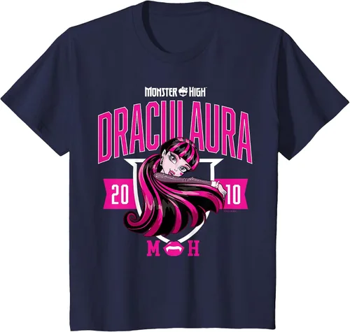 Vista 59 de Monster High -Camiseta Colegiada Draculaura Gris asfalto