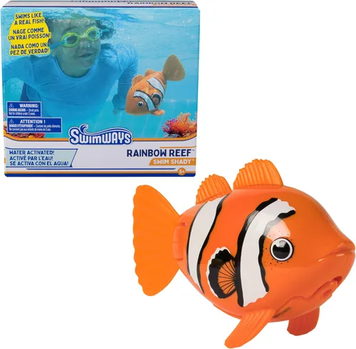 Vista 9 de SwimWays Rainbow Reef Shark Toy, Finn Diesel Kids Shark Pool Toy and Swimming Accessory, Self-Activated Water Toys, Learn to Swim Pool Toys for Kids