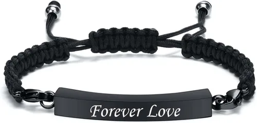 Vista 7 de Hisatan Personalized Urn Bracelet for Ashes, Cremation Jewelry Keepsakes for Ashes for Women Men, Handmade Woven Rope Adjustable Ashes Holder