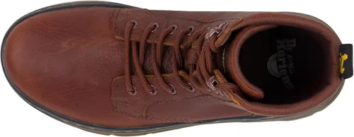 Vista 4 de Dr. Martens Botas unisex de piel Ambassador con 8 corbatas, anacardo, 11 mujeres/10 hombres