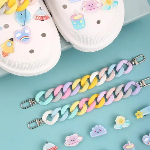 Vista 2 de CLOGCHARMS Dijes coloridos para zapatos para zuecos, personaliza tu aspecto, regalos de fiesta para mujeres y niñas, flores kawaii, diseño